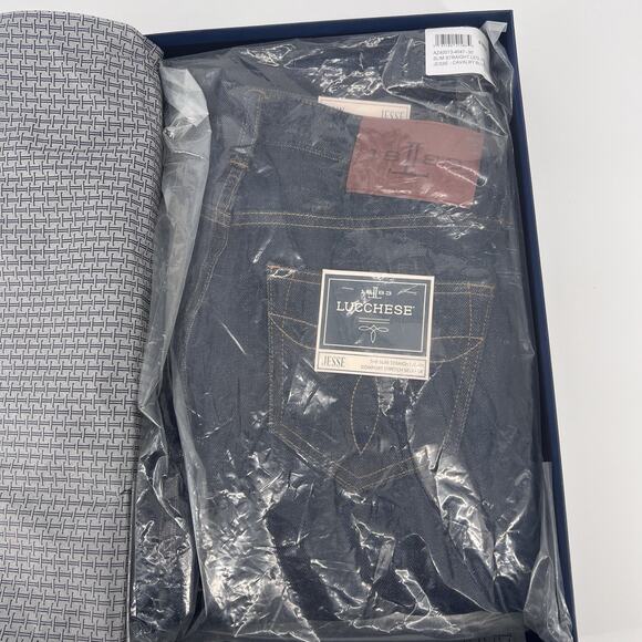 Lucchese JESSE MEN'S SLIM STRAIGHT JEAN CALVARY BLUE- Men’s 30x34 - Picture 2 of 4